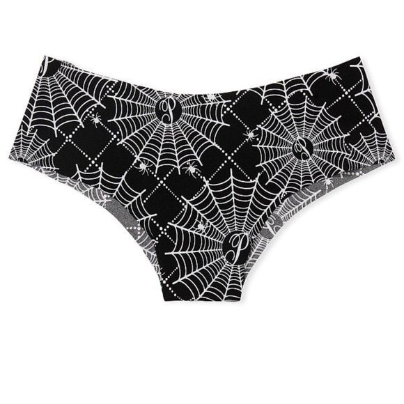 HALLOWEEN VS PINK No-Show Cheekster Panty Spider Webs Awesome Cool NWT - Picture 7 of 12